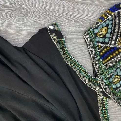 Nwt envious couture beaded rhinestone dress / gown prom formal sleeveless dress Size 6