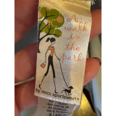 A Walk in the Park Sweater Women XL Gray Wine Bottle Print Cardigan Boho Preppy - Image 6