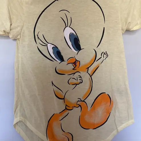 Looney Tunes  Tweety Bird Yellow Short Sleeve T Shirt Size Small