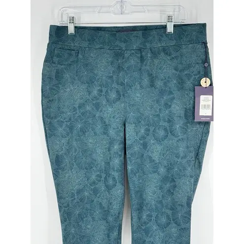 NYDJ Modern Leggings pull on slimming floral design Cheshire Hill Size 10