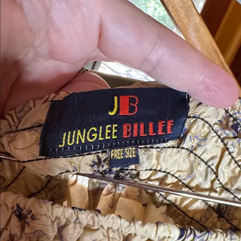 NWT Junglee Billee Boho Elastic Shorts w/ Beaded Tie Size XS / Small / Medium Blue