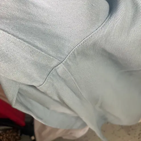 Baaevely Women's Jumpsuit Denim Blue Ruffle Strap Romper Size Large L New