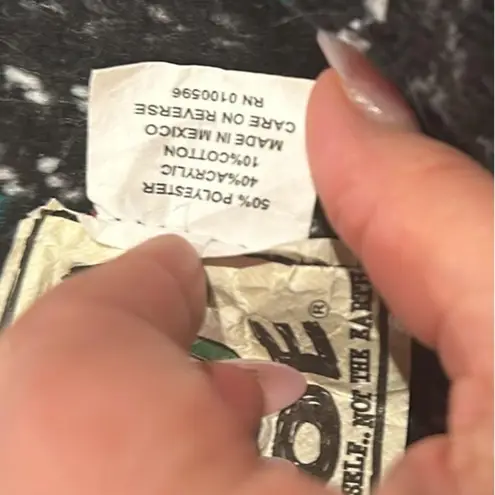 Baja Joe Vintage Mexican Hoodie - Black, White, and Blue Pullover Surfer Ski top