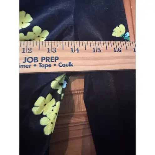 Richard Quinn Floral Print Black Midi Long Sleeve Turtleneck Velvet Designer