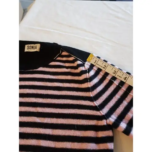 Sonia By Sonia Rykiel Sweater Sz Medium Striped Preppy Skater E Girl Punk Wool Multiple
