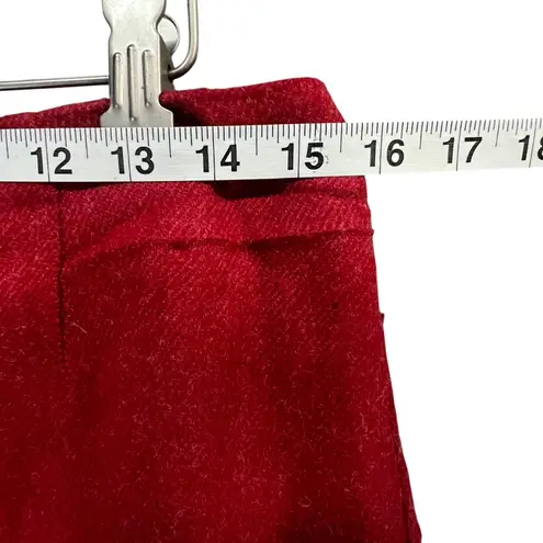 Nine Company Vintage Y2K Skirt 10 Red Fringe Hem Wool Blend Midi Boho Western