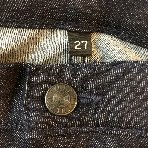 Kill City Womens Skinny Dark Wash Denim Jeans Goth Punk Rock 27 Blue