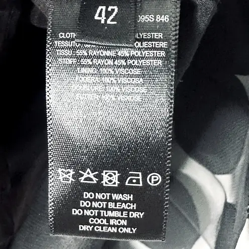 Paul Smith Black Pleated Chiffon Circle Print Midi Skirt Size 42