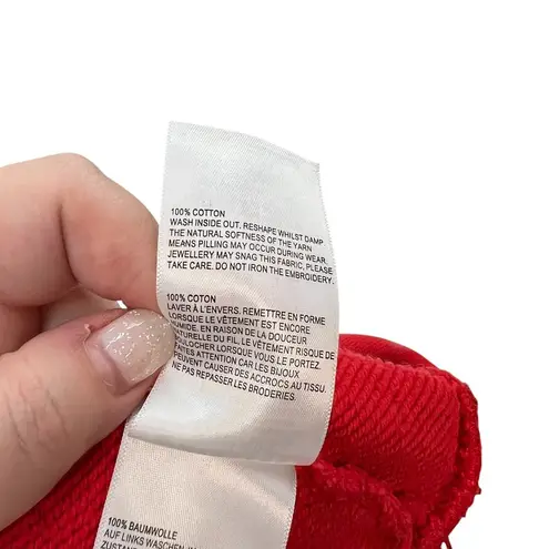 WHISTLES Cest La Vie Sweatshirt Top Red Size Medium