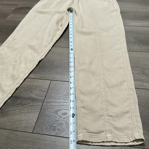 Faherty Arlie High Rise Tapered Casual Pants Safari Tan Size Small