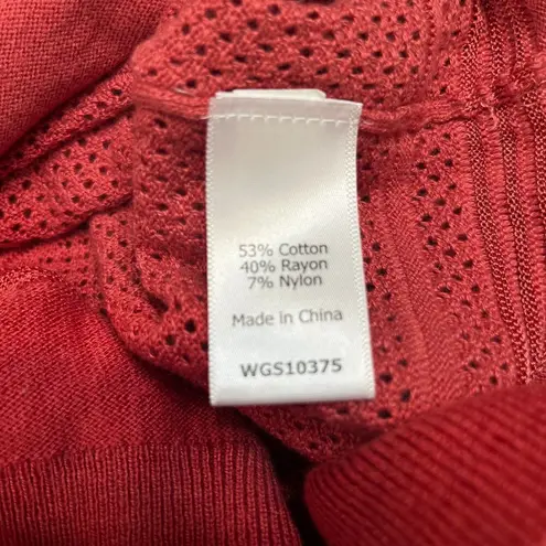 Market & Spruce Eyelet Green Striped Sweater New XL