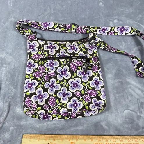 Vera Bradley Plum Petals Quilted Hipster Crossbody Bag Adjustable Strap Clean