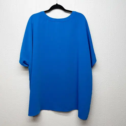 J. Jill Womens Top 4X Career Office Business Party Wedding Dressy Elegant Modest Blue