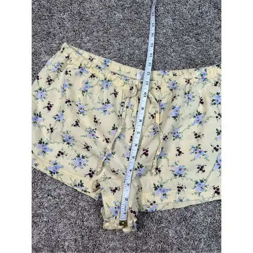 American Eagle vintage y2k  pj loungewear shorts yellow floral cotton S coquette