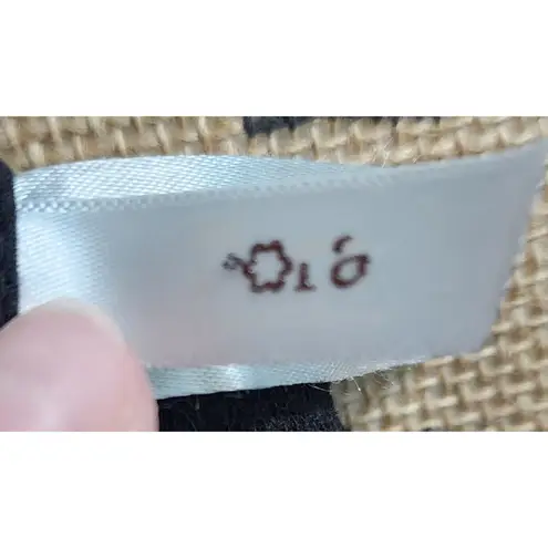 Flora Black Long Sleeve Sweatshirt with Lace Trim Detail