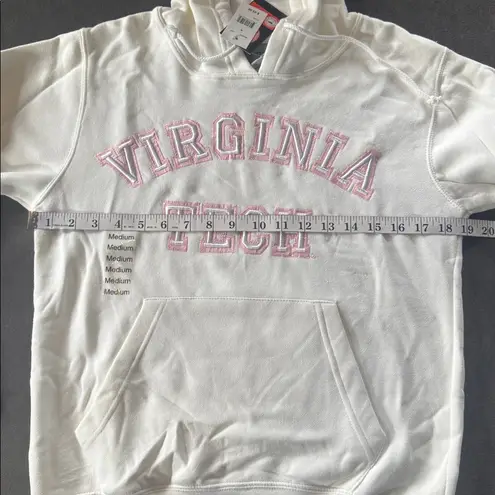J. America Women’s Virginia Tech Cream Hoodie Size M NEW