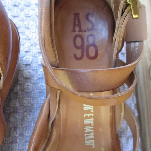 A.S.98 Lyndon Heeled Sandals Brown Size 7