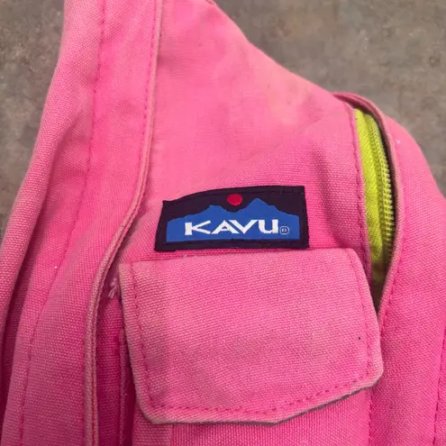 KAVU Slingback Rope Shoulder Pink Backpack Outdoors Hiking