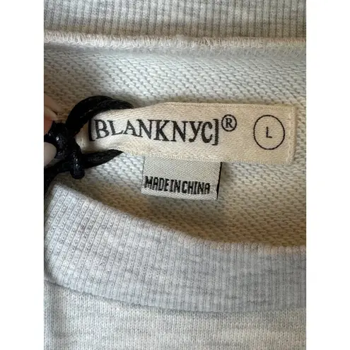 BLANK NYC  Sweatshirt Women Large Gray Tie Dye Crop Into The Groove NWT Athletic