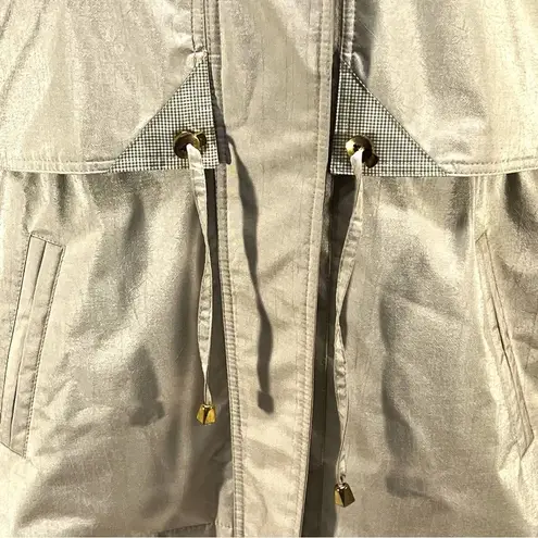 Fleet Street VINTAGE 80’s Women’s Tan Zip Trench Coat Rain Jacket Size PM