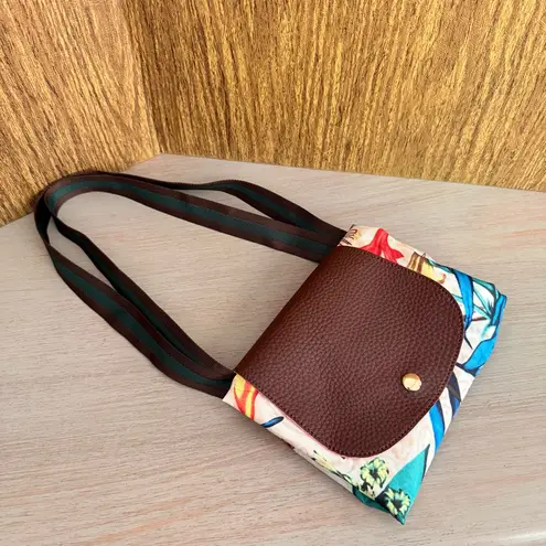 Sharif Foldable Nylon Floral Tote Bag Packable Travel Carryall Beach Errand Bag Red