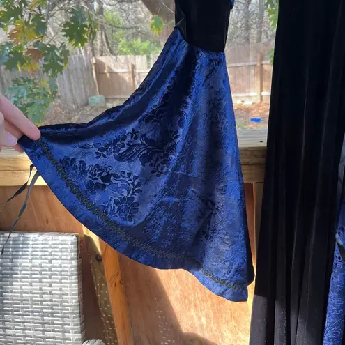 Victorian Choice Women's Black And Blue Velvet Medieval Dress Size L Size L