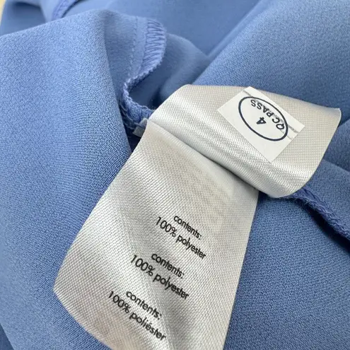 We Wore What Cowl Midi Slip Dress Satin Charmeuse Slate Blue Classic US 0 NWT