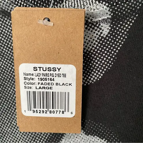 Stüssy Stussy NWTs Lady Paris Pigment Dyed Faded Black Unisex T-Shirt size large