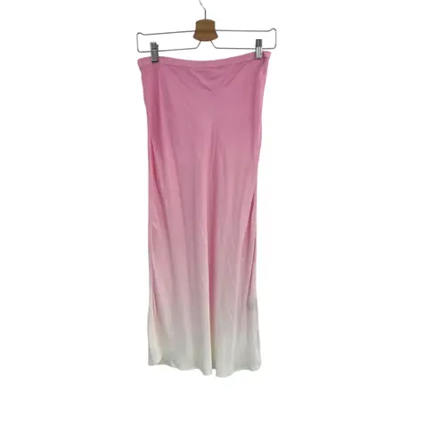 J. McLaughlin J. McLaughlin Louisa May Slip Skirt Midi Dip Dyed Ombre Pink Size 4