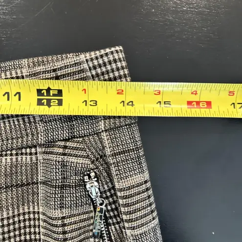 Joseph Ribkoff Pants Womens 8 Gray Plaid Jogger Drawstring Tapered Zip Pockets