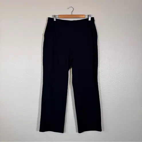 LL Bean Black Straight Leg High Rise Leggings Womens L Casual Pull On Pants Size L