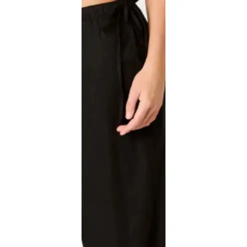 Nia Black Side Tie Bow Alejo Straight Leg Pant Size M NEW Size M