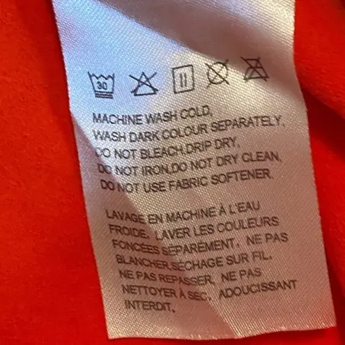 Baleaf Women's Basic Compression Mock-Neck Long Sleeved Orange Shirt Size Large