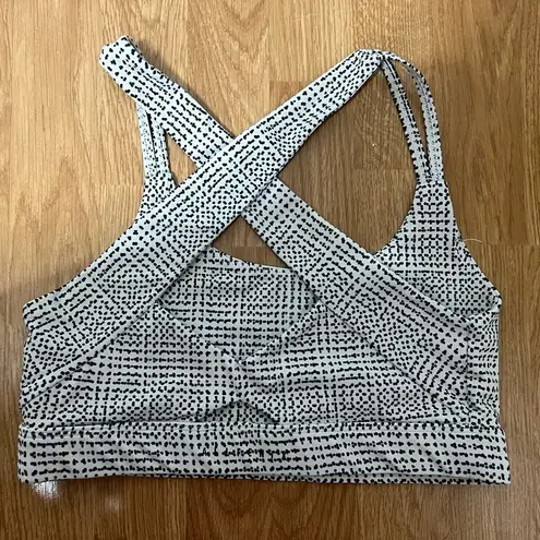 Anthropologie All Fenix White & Black Sport Bra (Size M) Size M