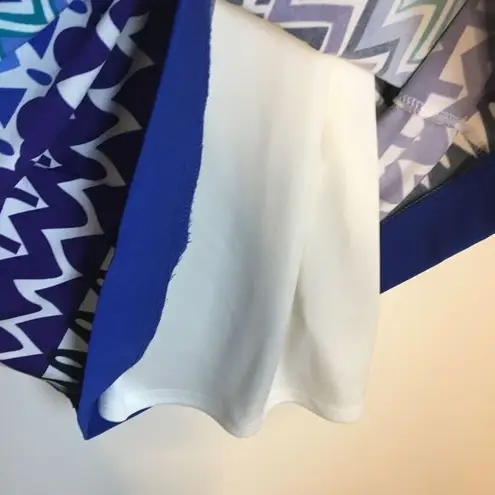 Eliza J Aztec Geometric Print Short Sleeve Sheath Dress Lined Womens Siz…