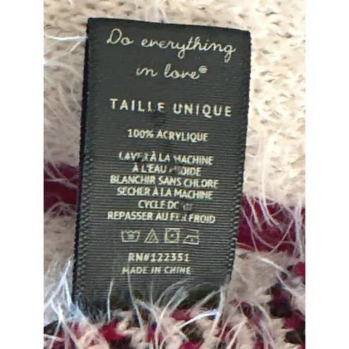 Do Everything In Love Poncho Sweater One Size 100 Percent Acrylic Plaid Pattern