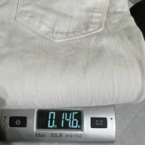 J Brand White Straight Leg Jeans Size 24 Low Rise Y2K Designer Jeans