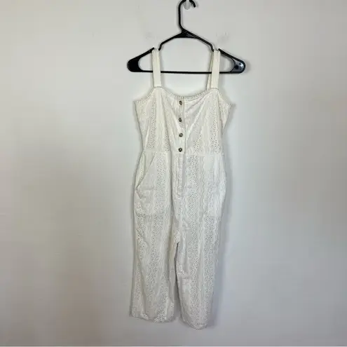 Whistles White Valerie Broderie Jumpsuit Size 2