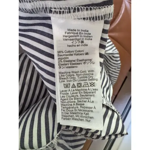 J.Crew NWT  Striped Ruffle Sleeve Midi Tiered Shirt Dress Women’s Size 2