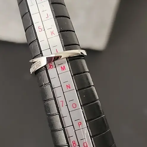 White Gold Filled Heart CZ Ring New Silver