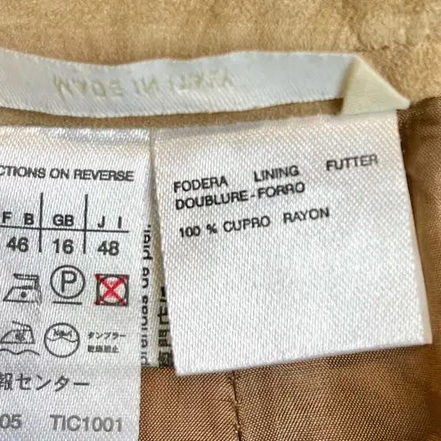 Max Mara S Women’s Tan Leather Lined Pants 14