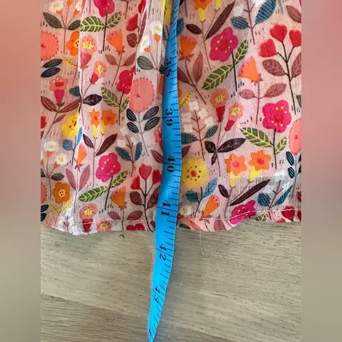 Lili Sidonio woven midi dress ice cream pink floral off the shoulder Large NWT