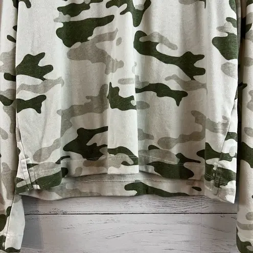 Sundry  White Camo Oversized Crew Neck Sweatshirt Size XS