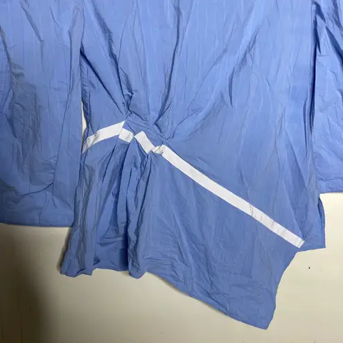 PALMER//HARDING Static Light Blue Blouse Top Sz 4