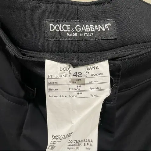 Dolce & Gabbana Cropped Straight Leg Pants Trousers Black Women’s Size 42