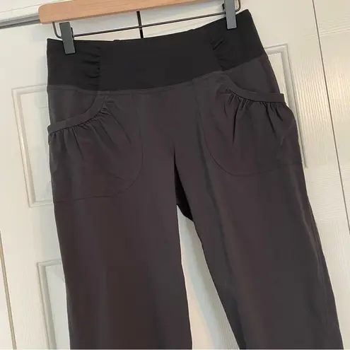 prAna  Summit Crop Pants Capri Sz Small Black Nylon Hiking Outdoors