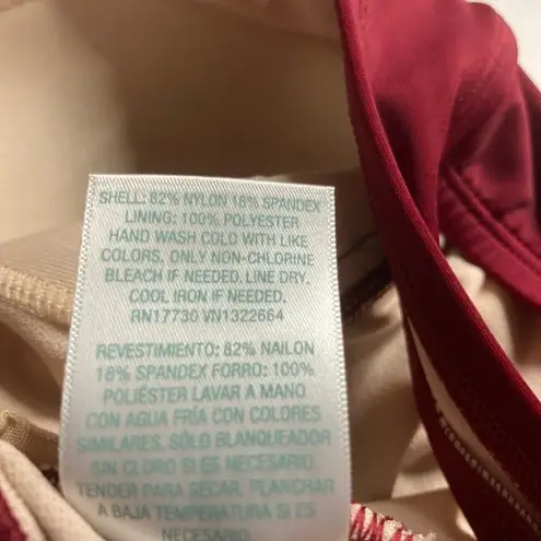 Kona Sol Swimwear, Small, Wine, Ruched, One piece