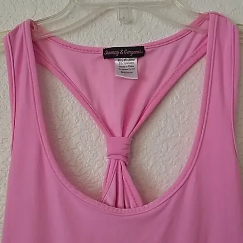 Ladies' Grumpy & Gorgeous Racerback Tank Top med Pink