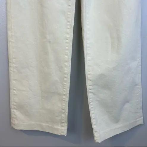 Oak + Fort NWT Cream Straight Leg Denim Jeans Size 6