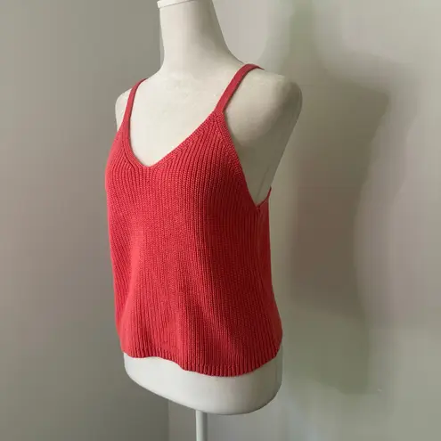 Frye  pink knit cotton crop tank top size M